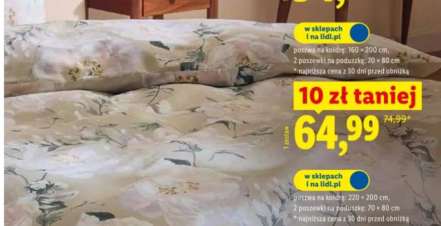 Pościel satynowa z bawełny