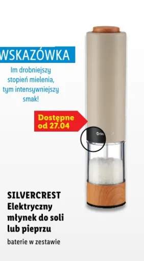 Elektryczny młynek do soli lub pieprzu (baterie w zestawie)