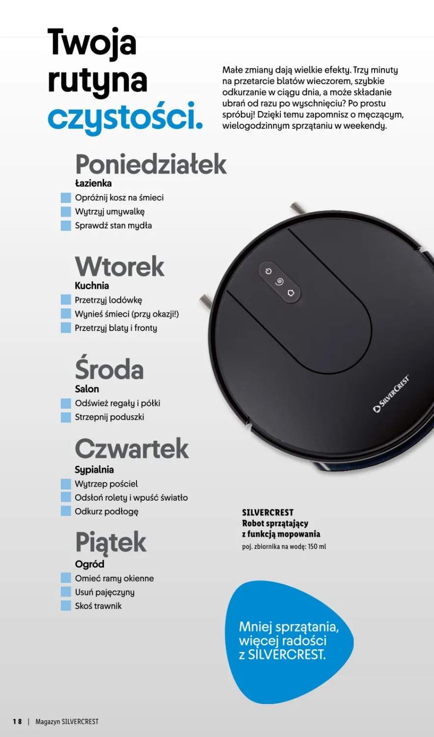 Robot sprzątający z funkcją mopowania