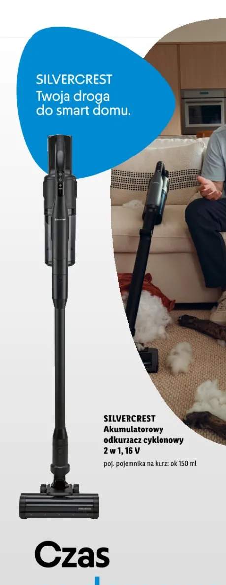 Akumulatorowy odkurzacz cyklonowy 2 w 1, 16 V