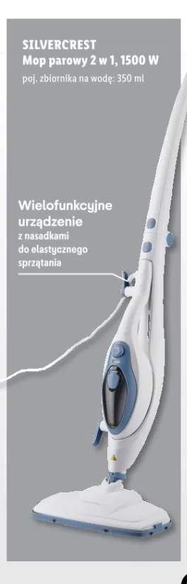 Mop parowy 2 w 1, 1500 W