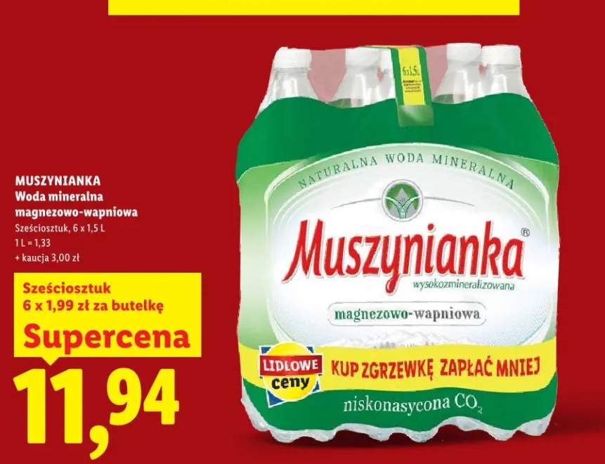 Woda mineralna magnezowo-wapniowa niskonasycona CO2