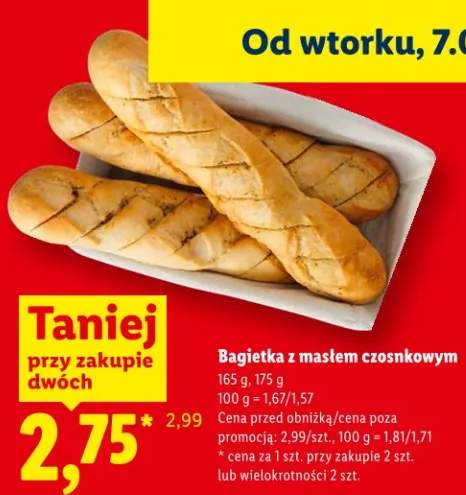 Bagietka z masłem czosnkowym