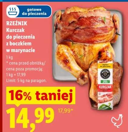 Kurczak do pieczenia z boczkiem w marynacie
