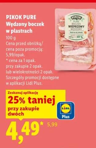 Wędzona boczek w plastrach