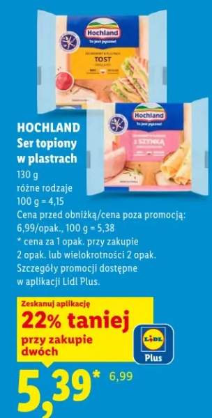 Ser topiony w plastrach