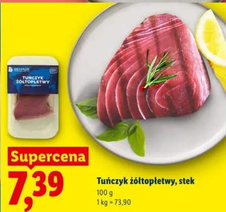 Tuńczyk żółtopłetwy, stek