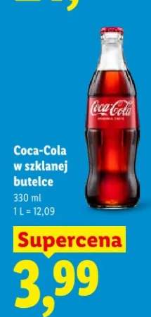 Napój Coca-Cola w szklanej butelce