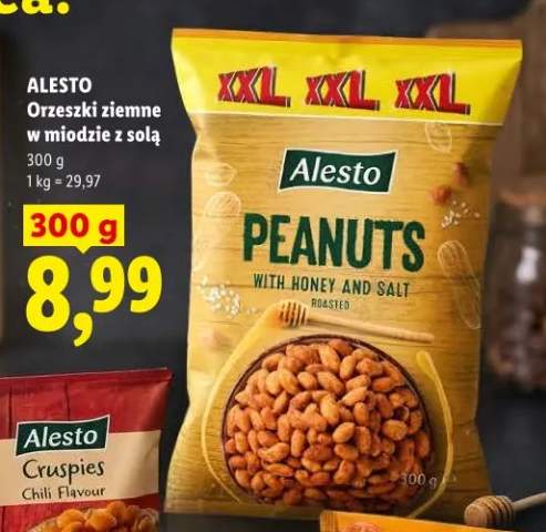 Orzeszki ziemne w miodzie z solą