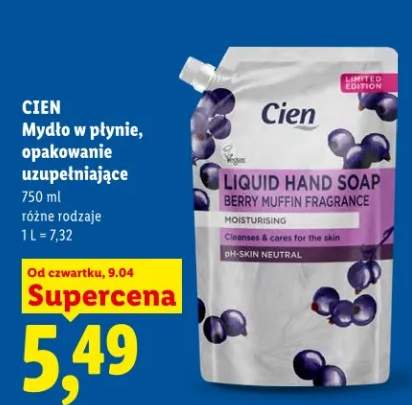 Mydło w płynie, opakowanie uzupełniające różne rodzaje