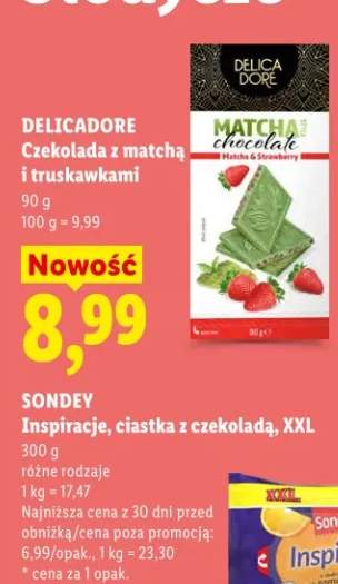 Czekolada z matcha i truskawkami