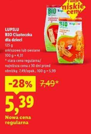 Ciasteczka dla dzieci Bio owsiane 