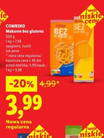 Makaron bez glutenu spaghetti, fusilli lub penne