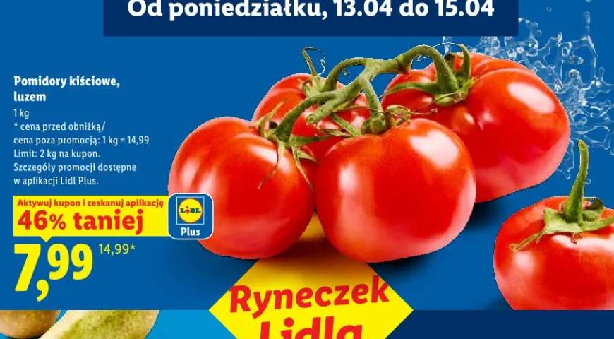 Pomidory kiściowe, luzem