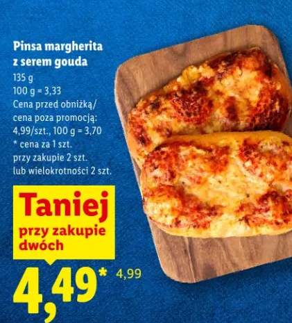 Pizza pinsa margherita z serem gouda