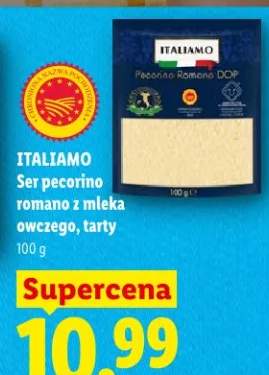 Ser pecorino romano z mleka owczego, tarty