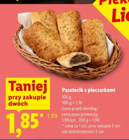 Pasztecik z pieczarkami