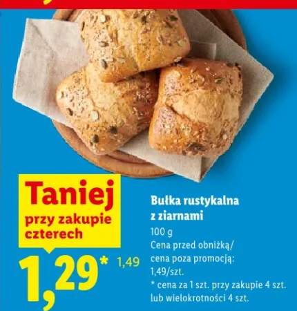 Bułka rustykalna z ziarnami