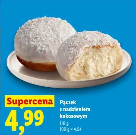 Pączek z nadzieniem kokosowym