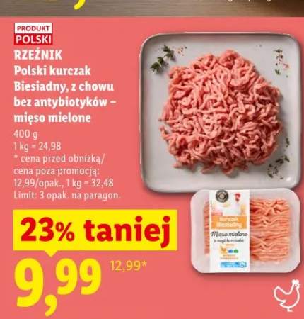 Kurczak Polski biesiadny, z chowu bez antybiotyków – mięso mielone