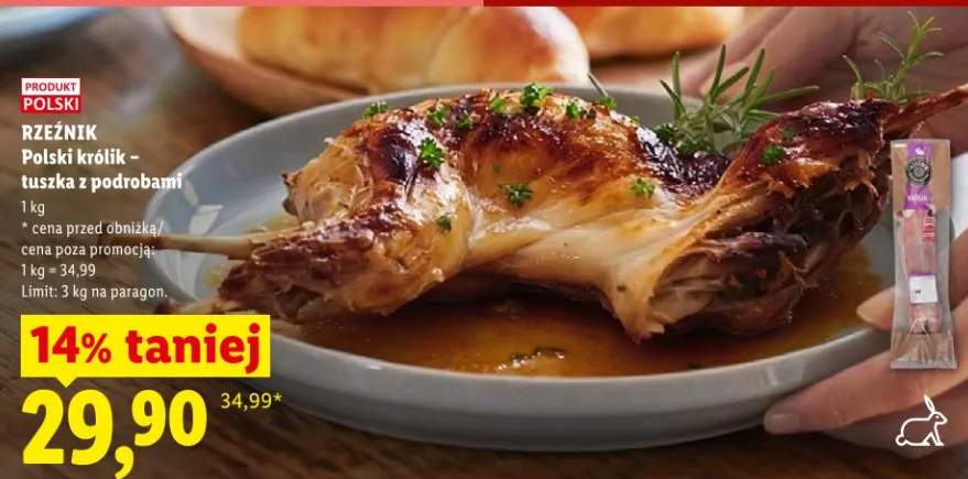 Królik Polski – tuszka z podrobami