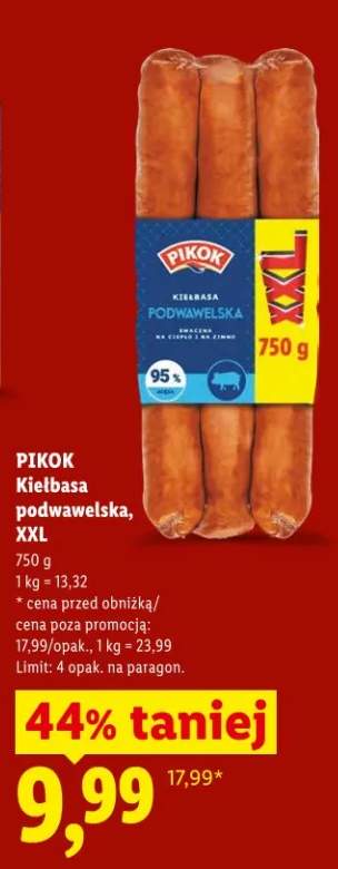 Kiełbasa podwawelska, XXL