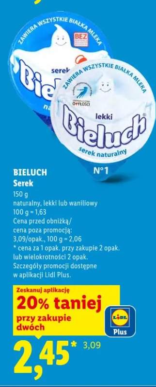 Serek naturalny, lekki lub waniliowy