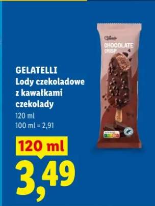 Lody czekoladowe z kawałkami czekolady