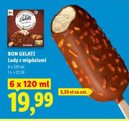 Lody z migdałami