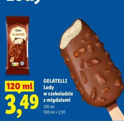 Lody w czekoladzie z migdałami