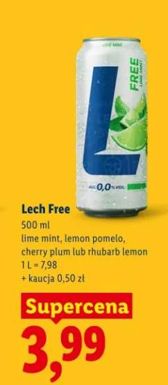 Piwo Free lime mint, lemon pomelo, cherry plum lub rhubarb lemon