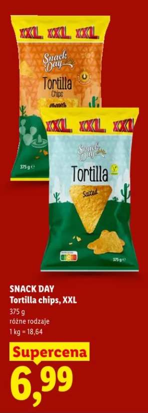 Tortilla chips, XXL różne rodzaje
