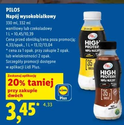 Napój wysokobiałkowy waniliowy lub czekoladowy