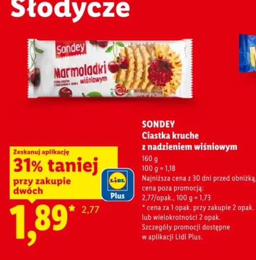 Ciastka kruche z nadzieniem wiśniowym