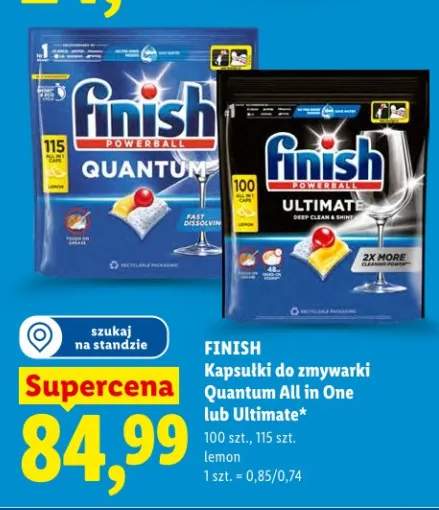 Kapsułki do zmywarki Quantum All in One lub Ultimate 100szt, 115szt lemon