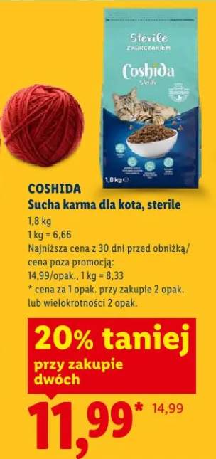 Sucha karma dla kota, sterile