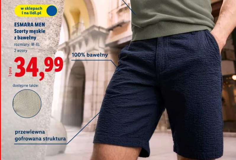 Szorty męskie z bawełny Esmara Men