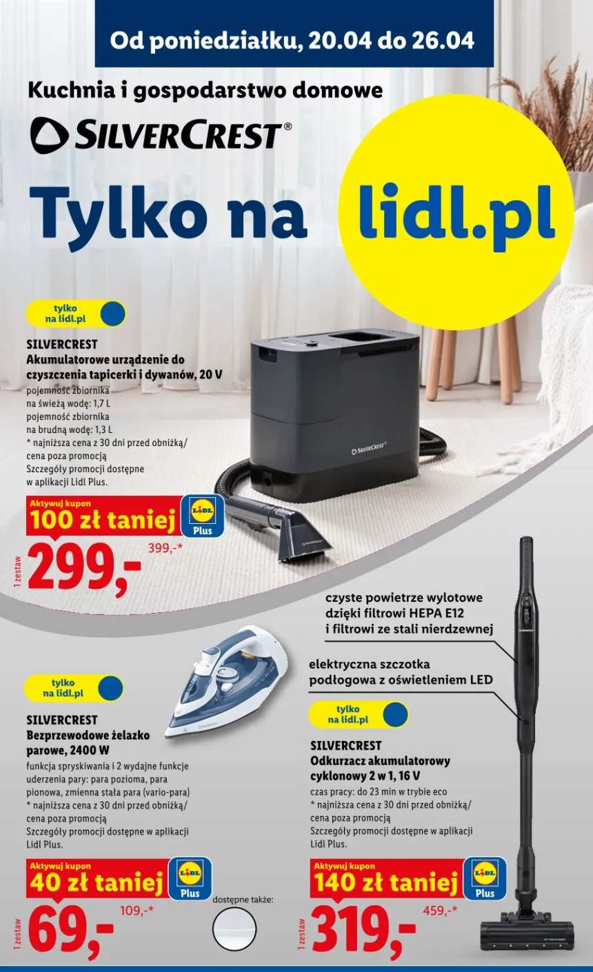 Akumulatorowe urządzenie do czyszczenia tapicerki i dywanów, 20V