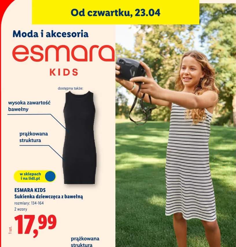 Sukienka dziewczęca z bawełną