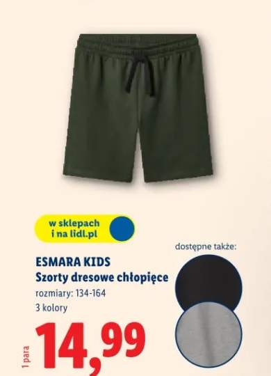 Szorty dresowe chłopięce