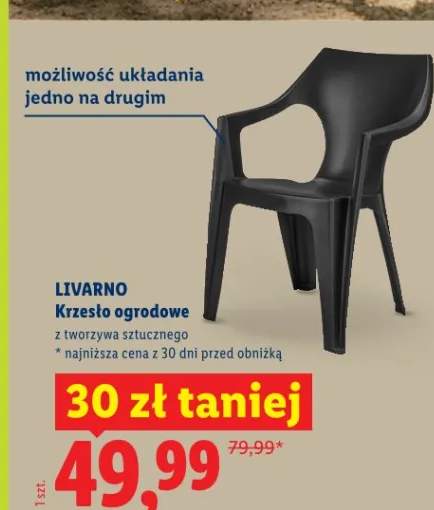 Krzesło ogrodowe z tworzywa sztucznego