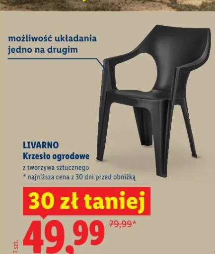 Krzesło ogrodowe z tworzywa sztucznego