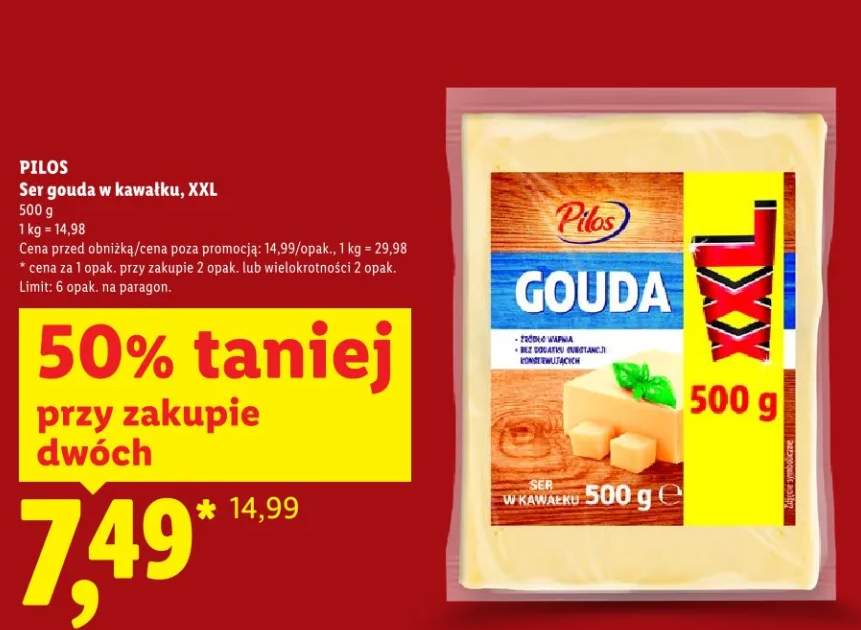 Ser gouda w kawałku, XXL