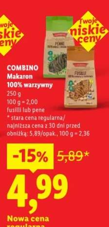 Makaron 100% razowyrny fusilli lub pene