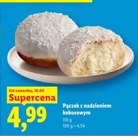 Pączek z nadzieniem kokosowym