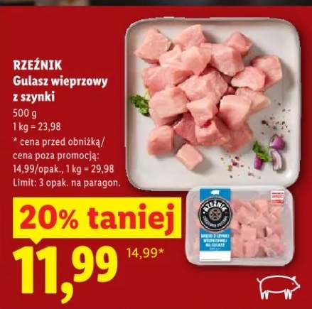 Gulasz wieprzowy z szynki