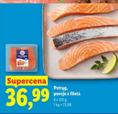 Pstrąg porcje z fileta