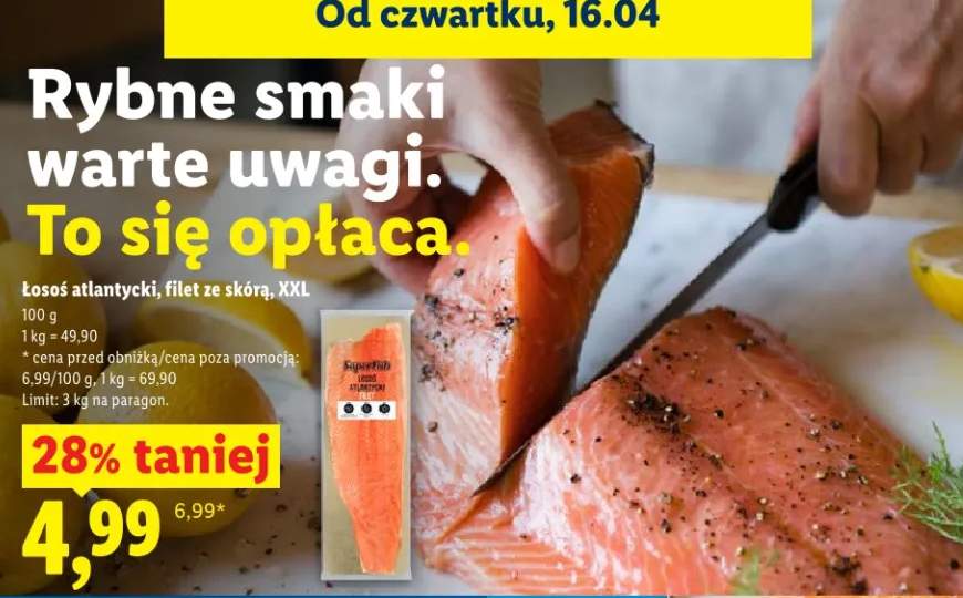 Łosoś atlantycki filet ze skórą, XXL