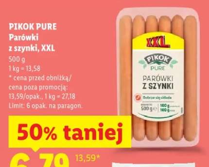 Parówki z szynki, XXL