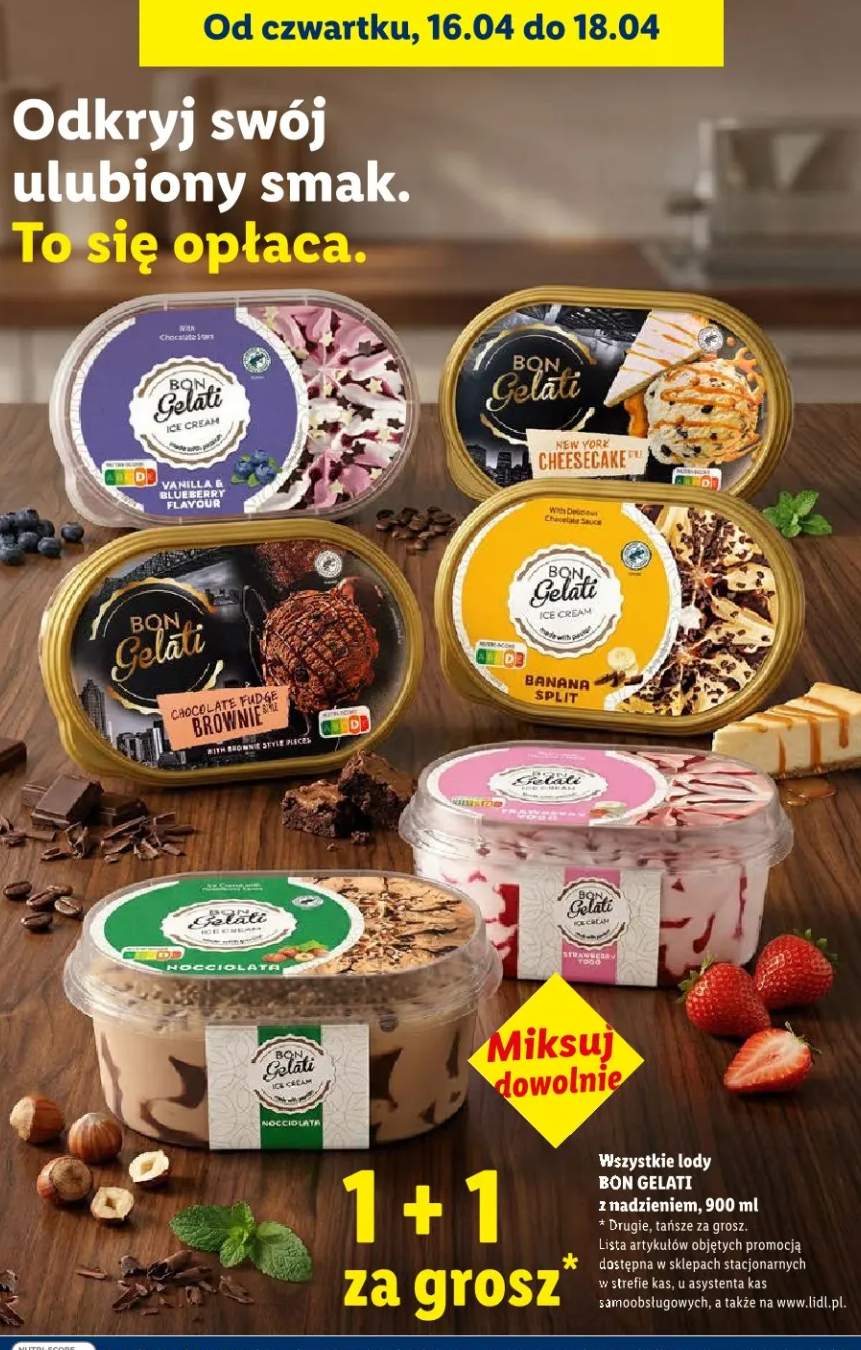 Lody z nadzeniem, 900ml